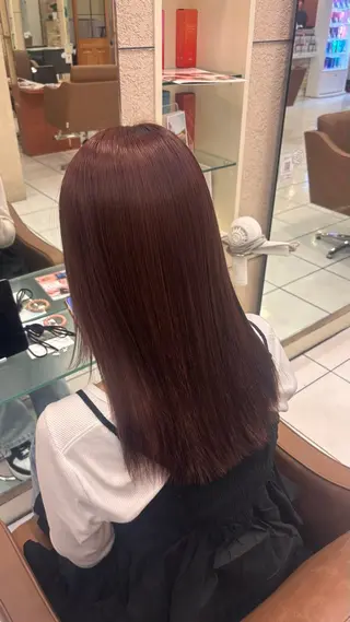 セミロング カラー 艶カラー  髪質改善 🍓苺奈のヘアスタイル