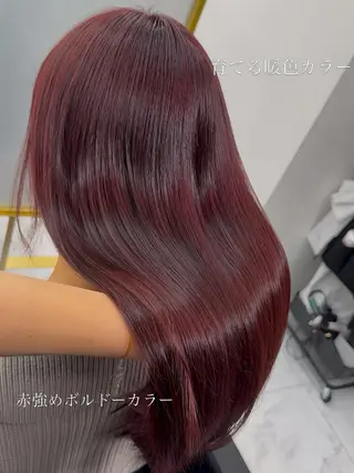 ロング カラー 🍒暖色🍒ブリーチ なしカラー/たくみ。のヘアスタイル