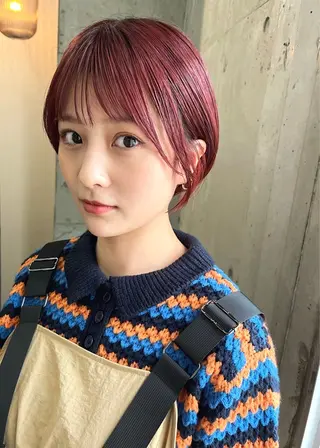 ショート カラー ヘアアレンジ lani ブリーチ /ダブルカラーのヘアスタイル