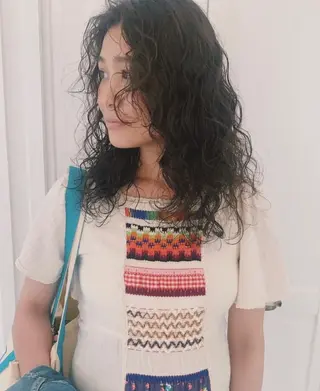 パーマ ブリーチカラー🎀 韓国風/寺門美優のヘアスタイル