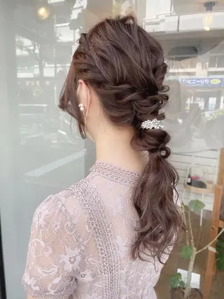 ロング ヘアアレンジ ヘアアレンジ にいた　かづしげのヘアスタイル