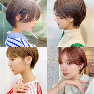ショート fumi🪞血色感 アップ艶カラーのヘアスタイル