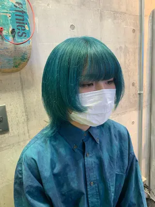 ショート カラー ハイトーン/メンズ/ ウルフ特化   小松のヘアスタイル