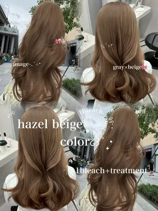 ロング カラー 栁田 唯那のヘアスタイル