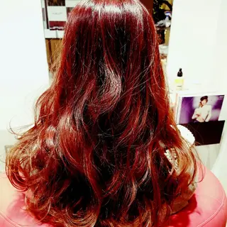 セミロング ミディアム ロング カラー 田中 光のヘアスタイル
