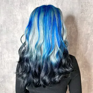 ミディアム カラー 💫miyu💫デザ インカラー/アレンジのヘアスタイル