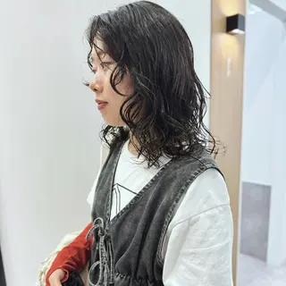 ミディアム パーマ gotoday shaire salon 神戸三宮所属・ショート/パーマ/ MIOのヘアスタイル