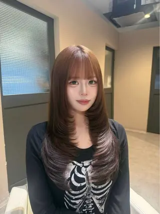 ロング 村上 万愛のヘアスタイル