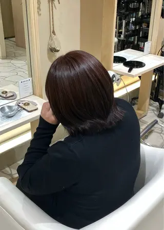 ミディアム カラー ヘアアレンジ 久野紗愛 【髪質改善　艶髪】のヘアスタイル