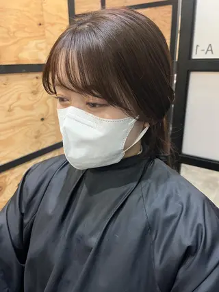 セミロング カラー パーマ ヘアアレンジ メンズ キッズ ネイル マツエク・マツパ アイブロウ 久木原 ゆりのヘアスタイル