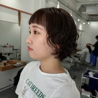ショート パーマ 🍏レイヤーカット/ 春日井🍏鵜飼元喜のヘアスタイル