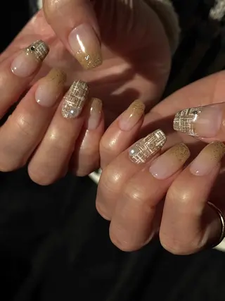 ネイル なんば堀江/育爪施術 ニュアンス✻Kaphのネイルデザイン