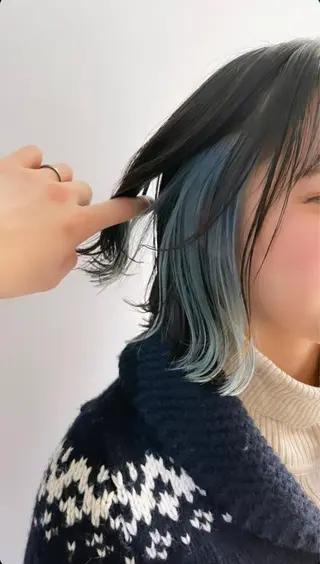 カラー 酸性ストレート 髪質改善のヘアスタイル