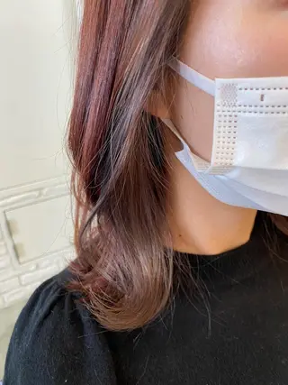 セミロング カラー 村上 真依子のヘアスタイル