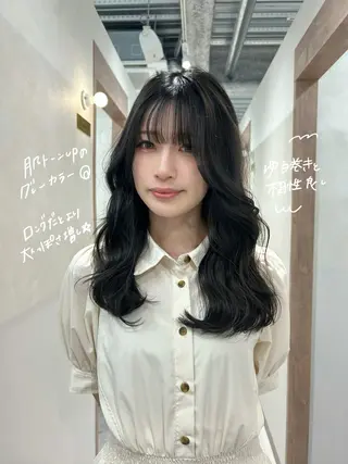 ロング カラー SALOWIN栄 三丁目 木戸里実のヘアスタイル