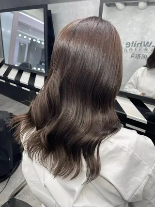セミロング カラー 福西 洋斗のヘアスタイル