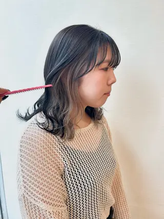 ミディアム カラー ミ ユのヘアスタイル