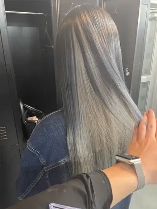 ロング 髪質改善色素改善特化 keiのヘアスタイル