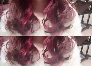 ミディアム カラー たかはし まいのヘアスタイル