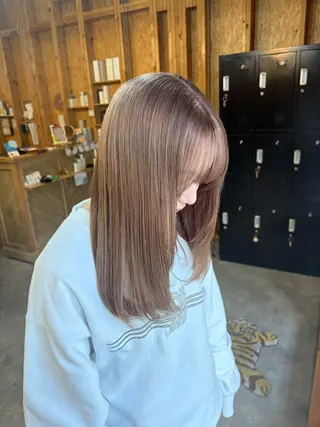 ロング カラー まろみ暖色×ボブ ×chia🕯のヘアスタイル