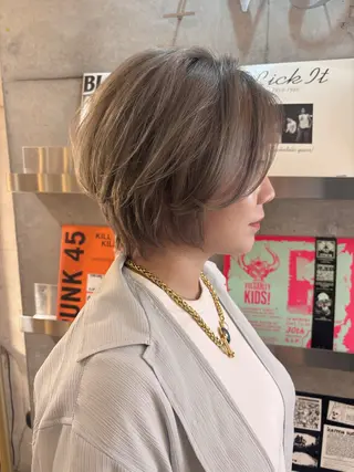 ショート 海外風ヘア 野田光也のヘアスタイル