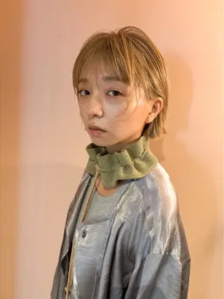 ショート カラー パーマ CEINE【セーヌ】 三軒茶屋のヘアスタイル