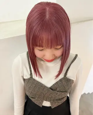 ショート カラー 顔周りカット/透明感 カラー✂️MEIのヘアスタイル