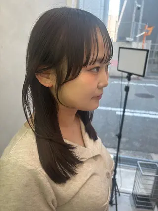 ミディアム 中田 渚のヘアスタイル