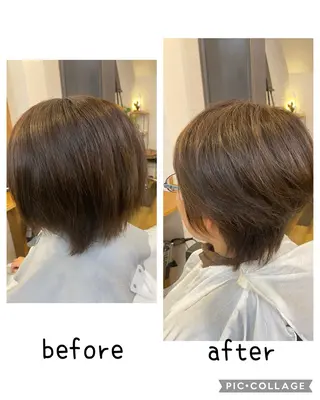 ショート ひばり美容室カット 石井　里佳のヘアスタイル