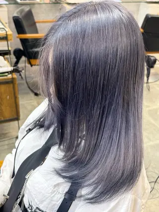 セミロング 髪質改善池袋𓊆 大士𓊇ダブルカラーのヘアスタイル