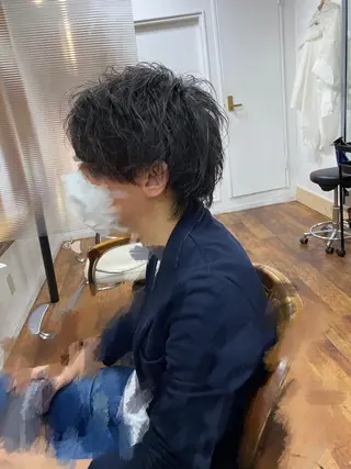 ショート パーマ メンズ こもり なおやのヘアスタイル