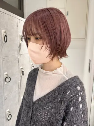 ミディアム カラー ハッシュカット/ ブリーチ/アスナのヘアスタイル