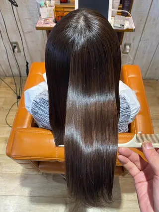 セミロング カラー 艶美髪マスター 店長✂︎YUKKEのヘアスタイル