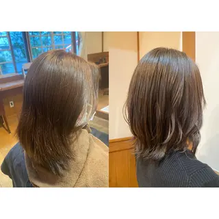 ミディアム カラー ヘアアレンジ topstylist 野口 雅のヘアスタイル