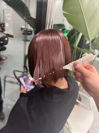 ミディアム カラー 🫧ハイトーン🫧 ベージュ🫧徹哉のヘアスタイル