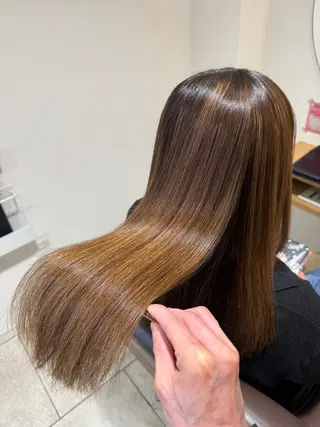 ロング カラー パーマ 神﨑優希 /髪質改善/艶カラーのヘアスタイル