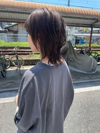 ミディアム カラー 日高 香織のヘアスタイル