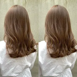 ミディアム レイヤーカット /透明感カラー西田のヘアスタイル