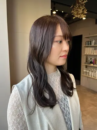 ロング カラー うる艶カラー/恵比寿 ベージュ/丸山陽平のヘアスタイル