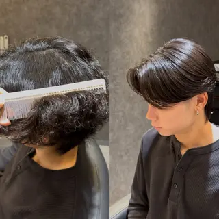 メンズ センターパート ／植田のヘアスタイル