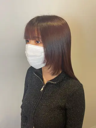 セミロング カラー 高品質シールエクステ /艶髪/HIROのヘアスタイル