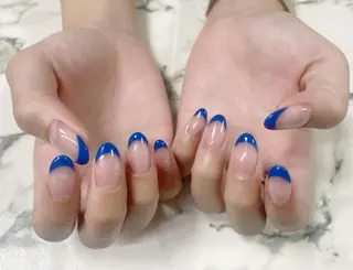 ロング カラー ネイル Q Free nailsのネイルデザイン