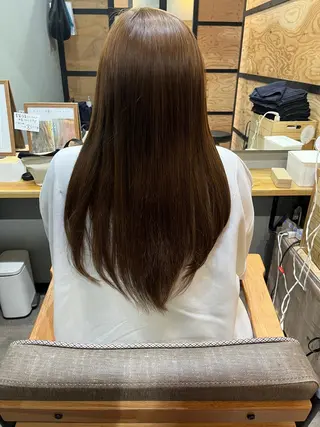 セミロング カラー パーマ ヘアアレンジ メンズ キッズ ネイル マツエク・マツパ アイブロウ 久木原 ゆりのヘアスタイル