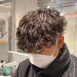 ミディアム カラー パーマ ヘアアレンジ メンズ キッズ ネイル マツエク・マツパ アイブロウ ✂️メンズカット ひろき✂️のヘアスタイル