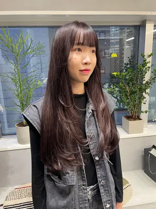 セミロング カラー yui/ layer cutのヘアスタイル