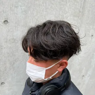 ショート パーマ メンズ 梅田茶屋町メンズ 専門美容師 山元一平のヘアスタイル