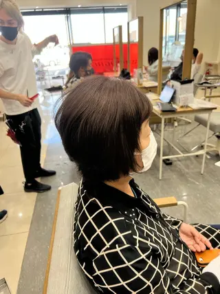 セミロング カラー 太白区/白髪ぼかし ハイライト/千葉達人のヘアスタイル