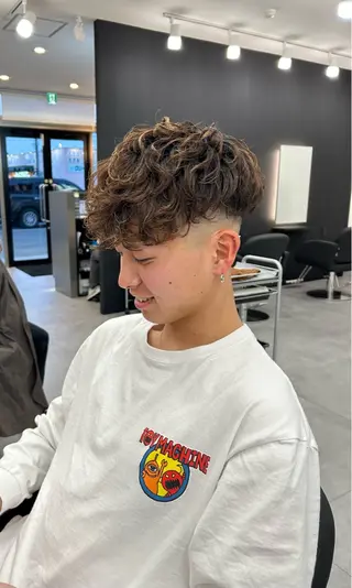 パーマ メンズ 土屋 竣奨のヘアスタイル