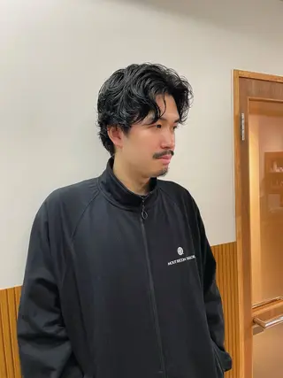 ショート パーマ メンズ SALOWIN 名古屋Suite店所属・難波 晃助のヘアスタイル