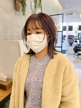 ミディアム くせっ毛カット タツヤのヘアスタイル